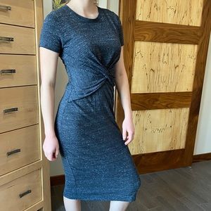 Urban Outfitters Heather Gray Long Wrap Dress